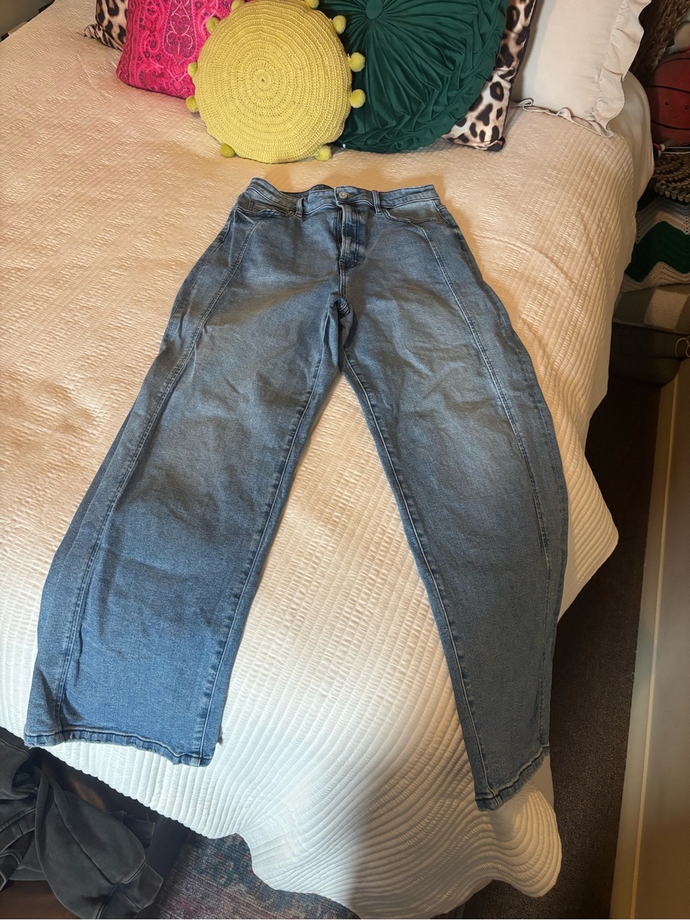 High-Waist Relaxed Light Wash Jeans